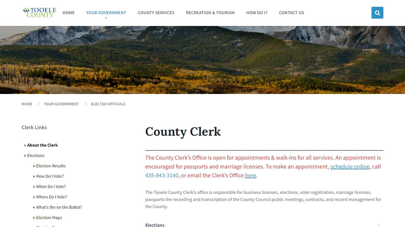 County Clerk - Tooele